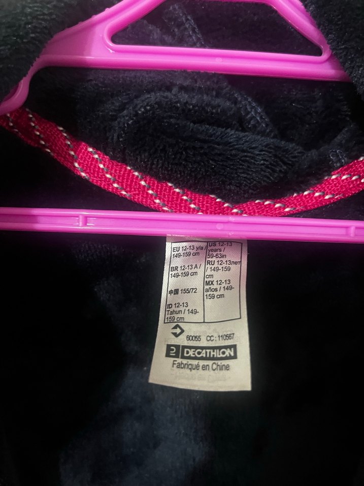 Fermuarlı Pembe Detaylı Siyah Kız çocuk Ceket - Görsel 3