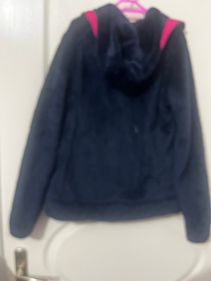 Fermuarlı Pembe Detaylı Siyah Kız çocuk Ceket - Görsel 4