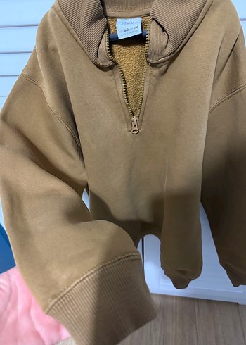 Zara erkek çocuk Yarım Fermuarlı hardal rengi Sweatshirt - Görsel 3