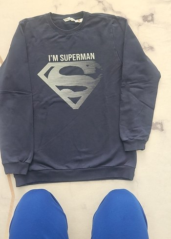 Erkek Triko Sweatshirt Uzun Kollu Gri - Görsel 3