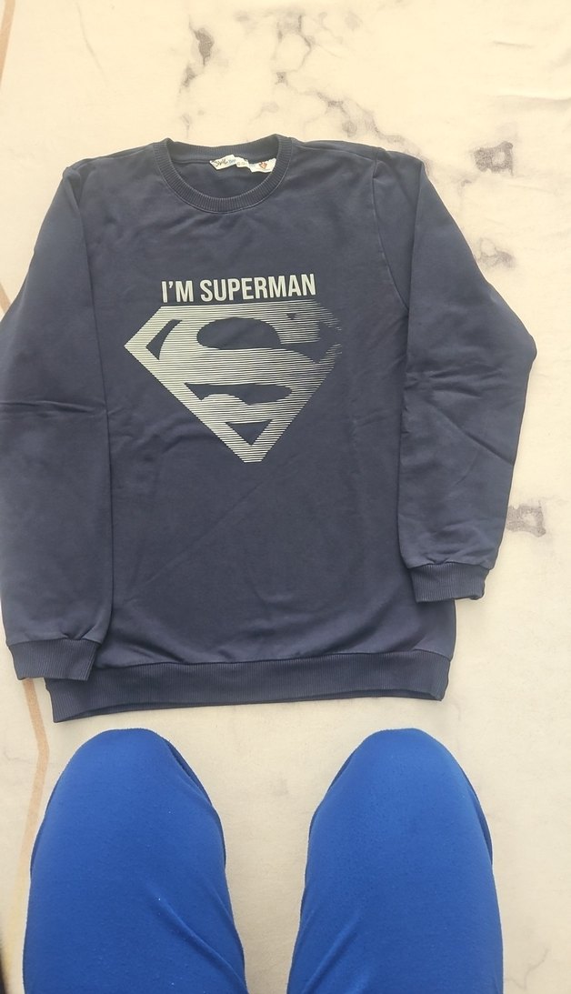 Erkek Triko Sweatshirt Uzun Kollu Gri - Görsel 3