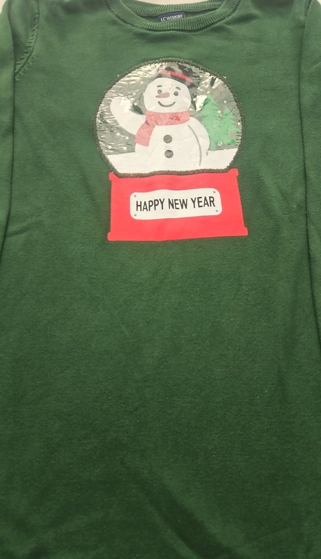 Yeşil Erkek Çocuk Örme Sweatshirt - Görsel 2