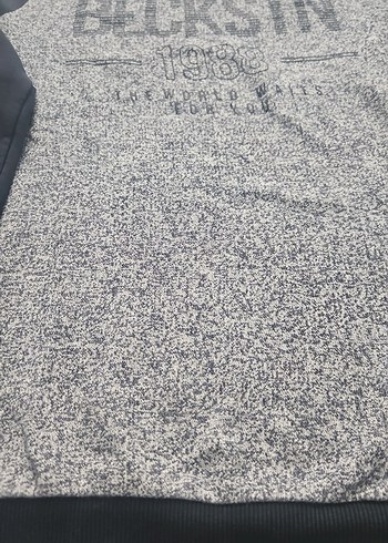 Siyah-Gri Baskılı Erkek Sweatshirt - Görsel 3