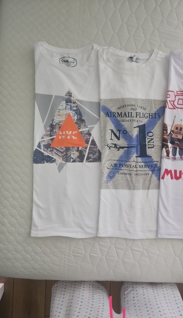 Beyaz Baskılı Erkek Çocuk Tişörtü - Görsel 3