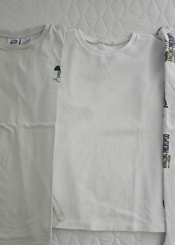 Baskılı Beyaz Erkek Çocuk Tişörtü - Görsel 2