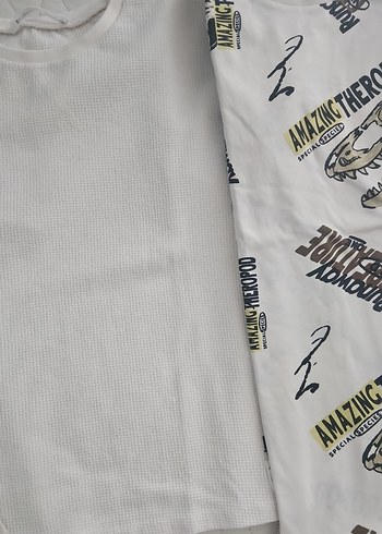 Baskılı Beyaz Erkek Çocuk Tişörtü - Görsel 3