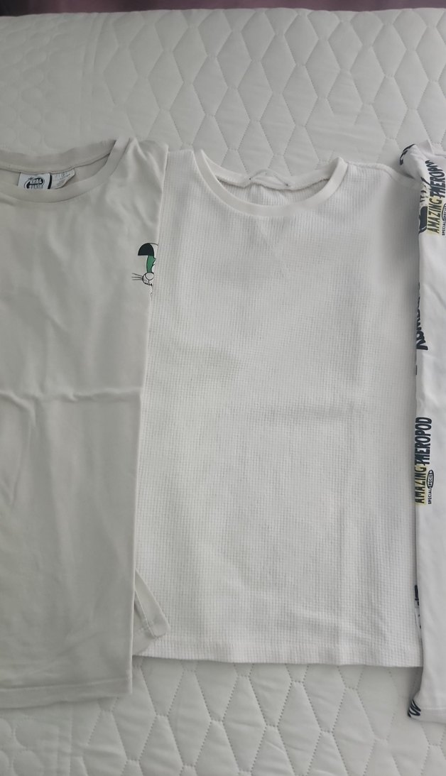 Baskılı Beyaz Erkek Çocuk Tişörtü - Görsel 2