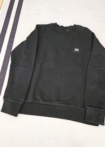 Siyah Erkek Oversize Sweatshirt - Görsel 4