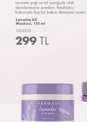 Farmasi Gül ve Lavanta Kil Maskesi 110 ml - Görsel 2
