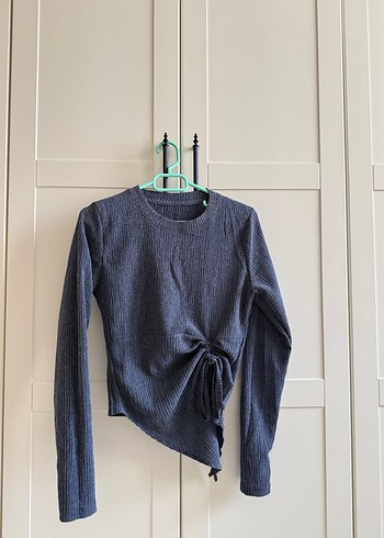 Kadın Gri Denim Bel Detaylı Takım - Görsel 8