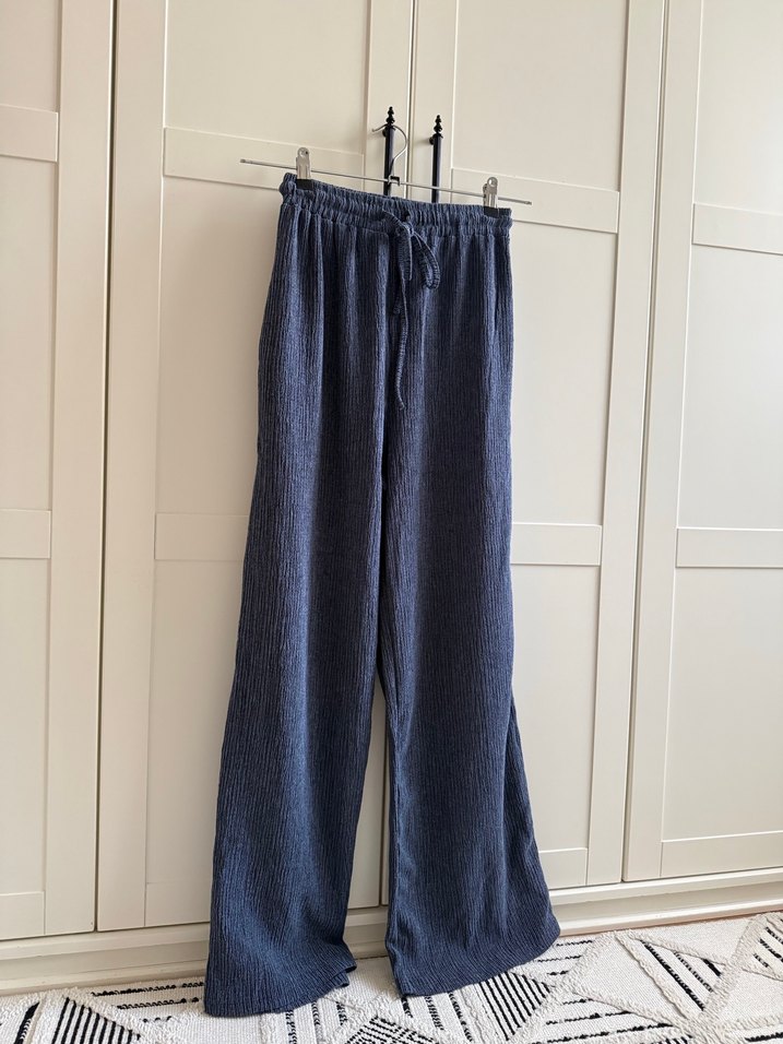 Kadın Gri Denim Bel Detaylı Takım - Görsel 3