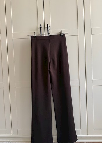 Kahverengi Regular Fit Midi Kadın Pantolon - Görsel 4
