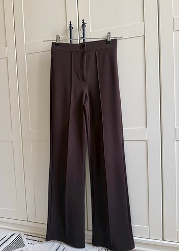 Kahverengi Regular Fit Midi Kadın Pantolon - Görsel 5