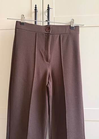 Kahverengi Regular Fit Midi Kadın Pantolon - Görsel 6