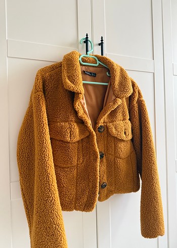 Düğmeli Kahverengi Midi Kadın Ceket - Görsel 2