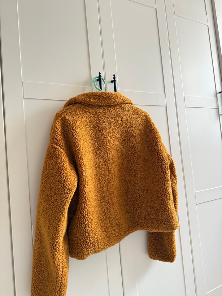 Düğmeli Kahverengi Midi Kadın Ceket - Görsel 4