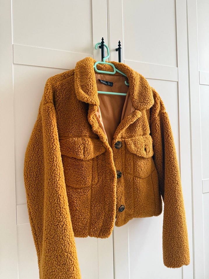 Düğmeli Kahverengi Midi Kadın Ceket - Görsel 2