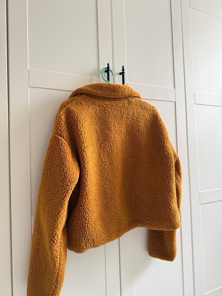 Düğmeli Kahverengi Midi Kadın Ceket - Görsel 5