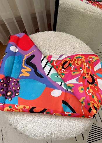 Renkli Tie-Dye Uzun Kadın Pareo - Görsel 2