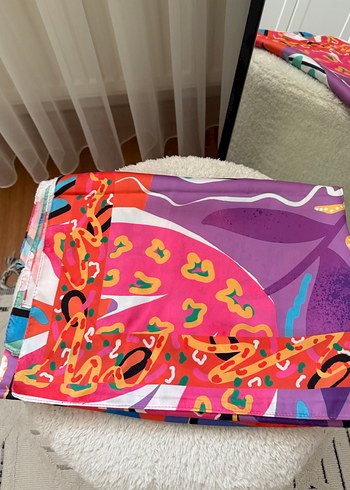 Renkli Tie-Dye Uzun Kadın Pareo - Görsel 4