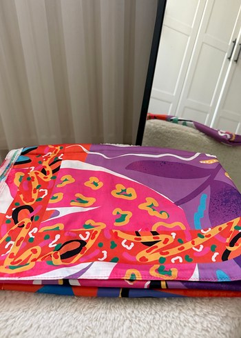 Renkli Tie-Dye Uzun Kadın Pareo - Görsel 3