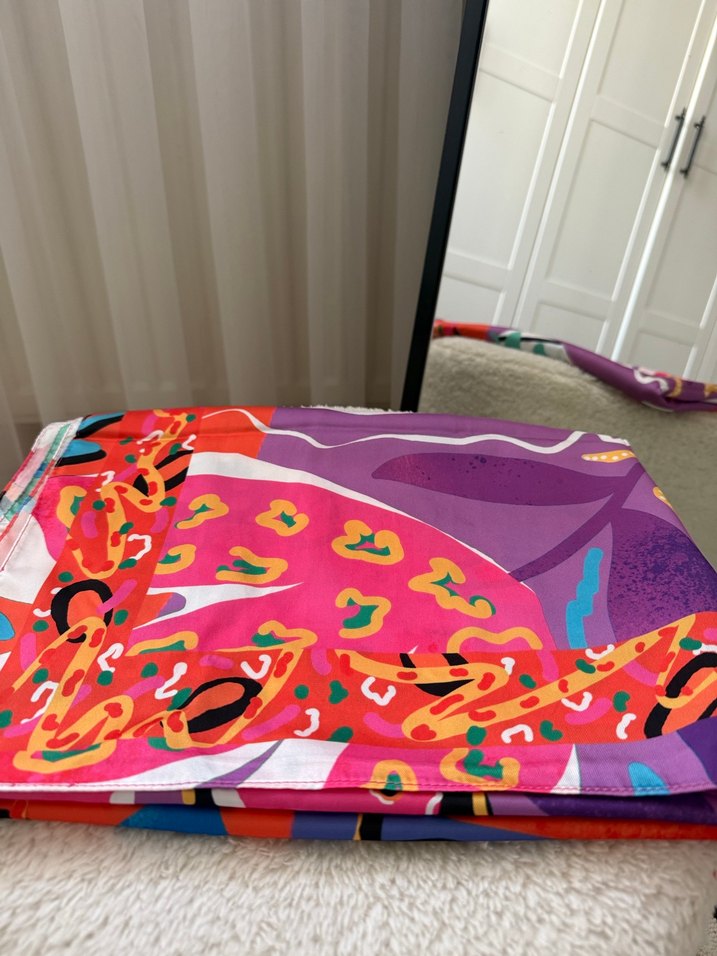 Renkli Tie-Dye Uzun Kadın Pareo - Görsel 3