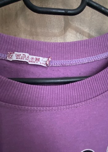 xl Beden Mor Uzun Kollu Kadın Sweatshirt