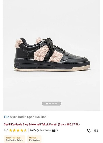 Siyah kadın sneaker