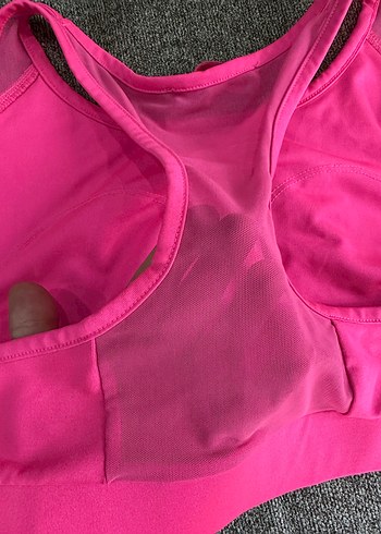 Renkli Desenli ve Pembe Kısa Spor Sütyen - Görsel 4