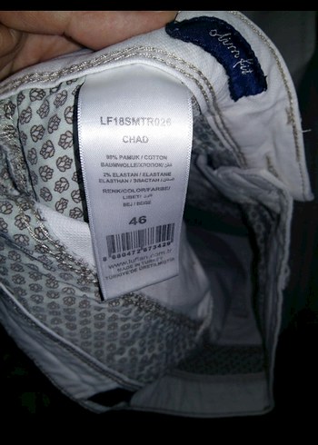 Lufian Marka 40 Beden Beyaz Pamuklu Erkek Pantolon - Görsel 2