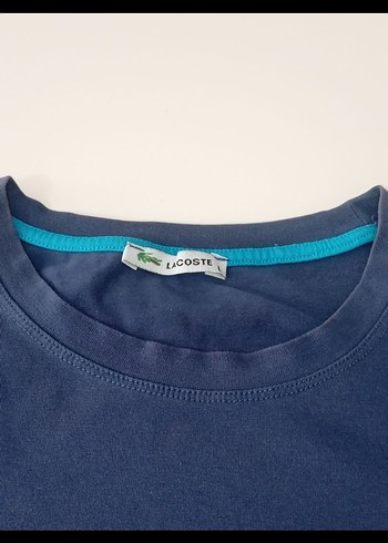 Lacoste M/L Erkek Koyu Mavi Denim Tişört - Görsel 2