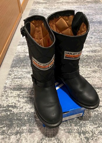 Harley Davidson Siyah Orta Boy Cizme 38 Numara