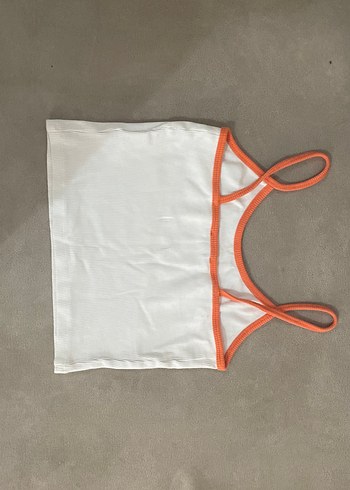 Beyaz Turuncu Detaylı crop - Görsel 2