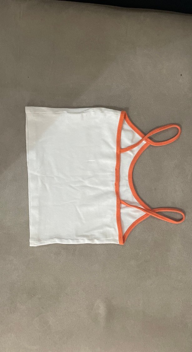 Beyaz Turuncu Detaylı crop - Görsel 2