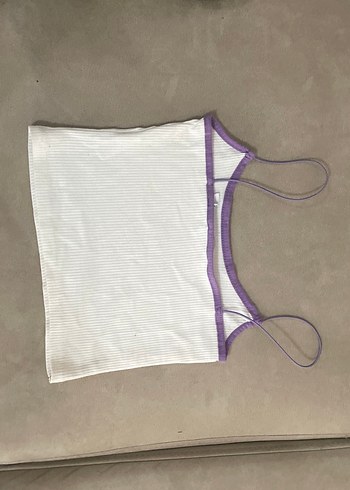 Mor Kenarlı MIAMI Baskılı crop atlet - Görsel 2