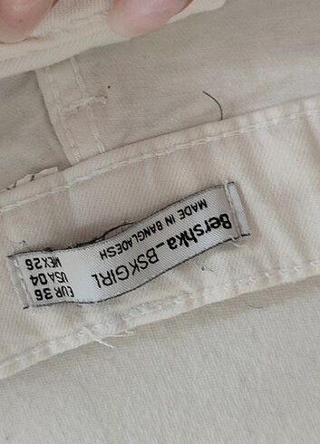 Bershka beyaz kot şort