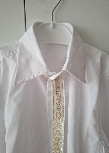 Kiz Çocuk Beyaz Gömlek - Görsel 2