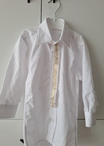 Kiz Çocuk Beyaz Gömlek - Görsel 3