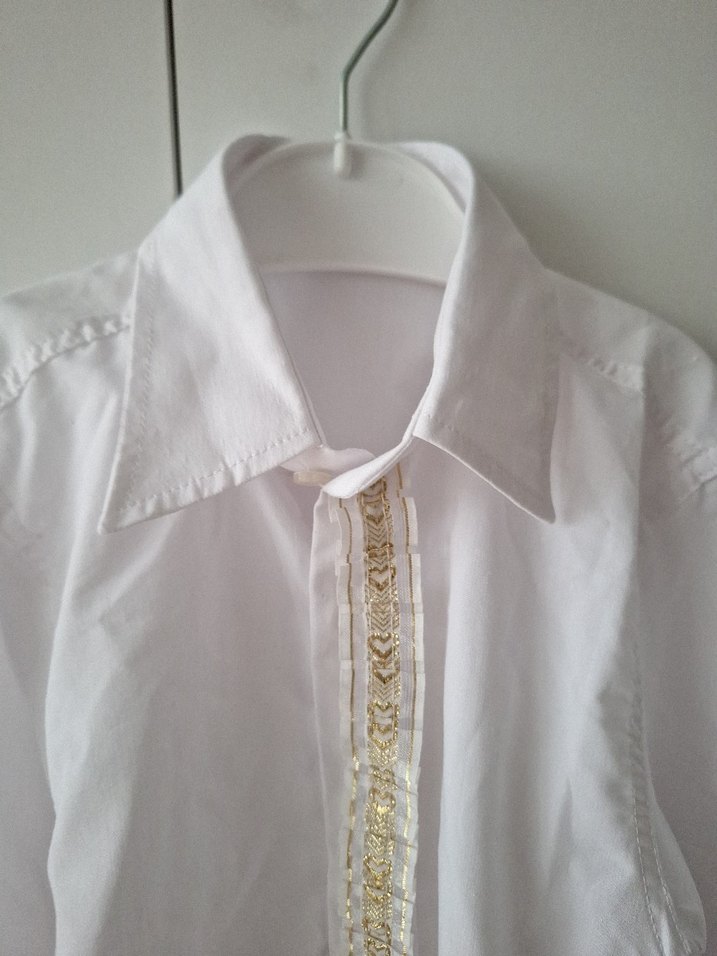 Kiz Çocuk Beyaz Gömlek - Görsel 2