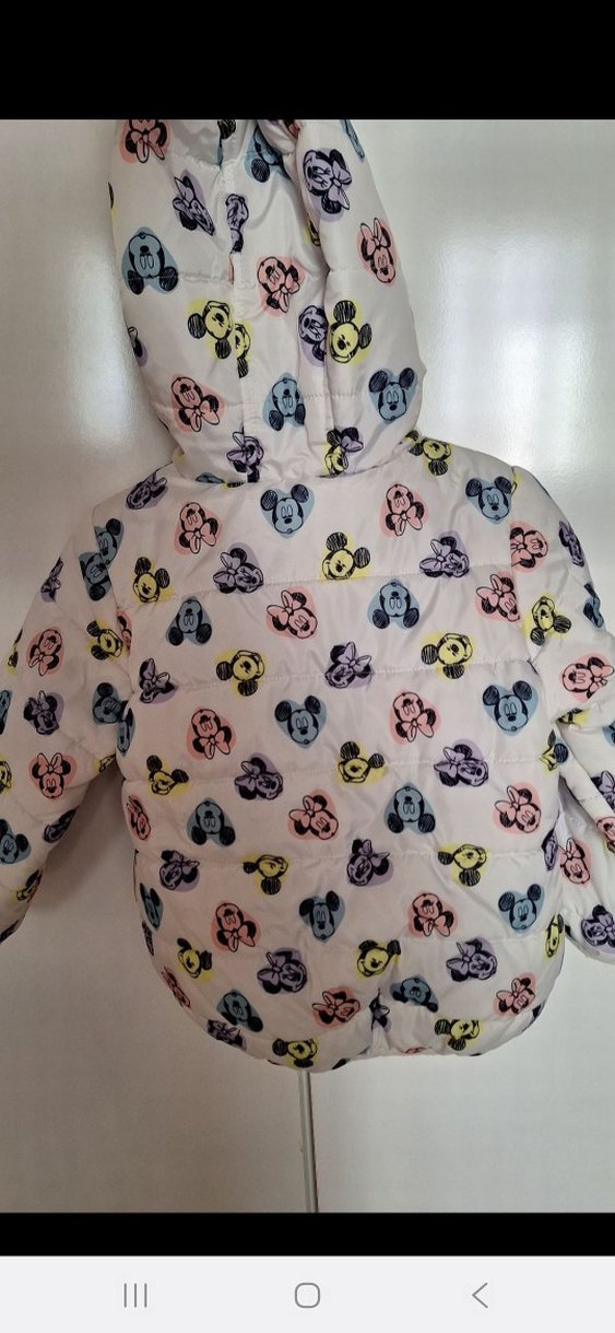 Kapüşonlu Renkli Baskılı Kız Ceketi - Görsel 3