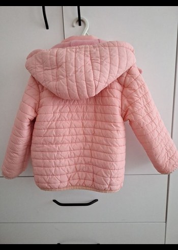 Kız Çocuk Pembe Fermuarlı Mont - Görsel 3