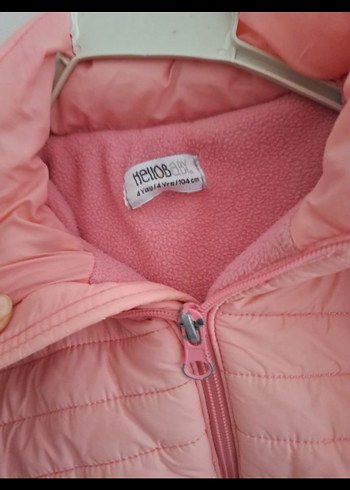 Kız Çocuk Pembe Fermuarlı Mont - Görsel 2