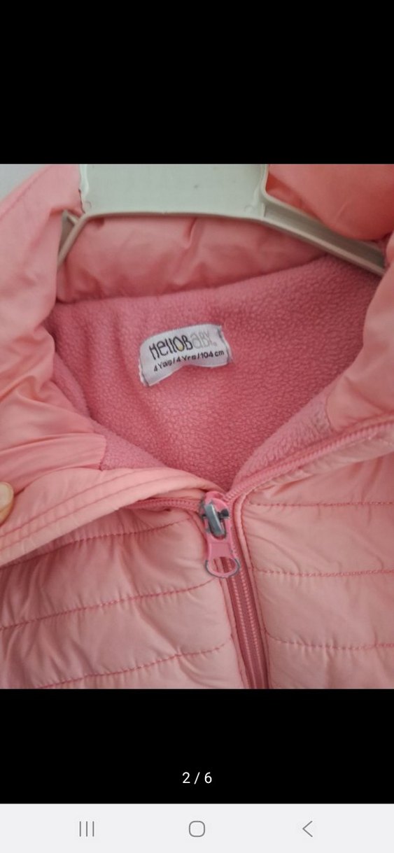 Kız Çocuk Pembe Fermuarlı Mont - Görsel 2