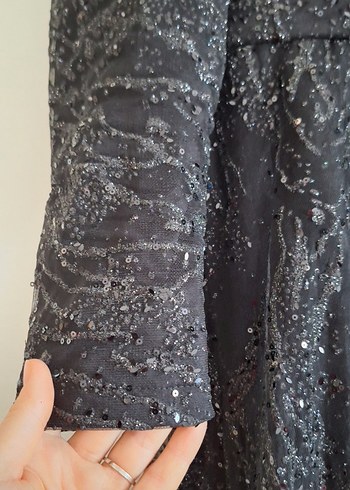 Siyah Uzun Abiye Elbise - Görsel 4