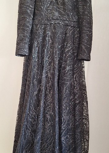 Siyah Uzun Abiye Elbise - Görsel 2