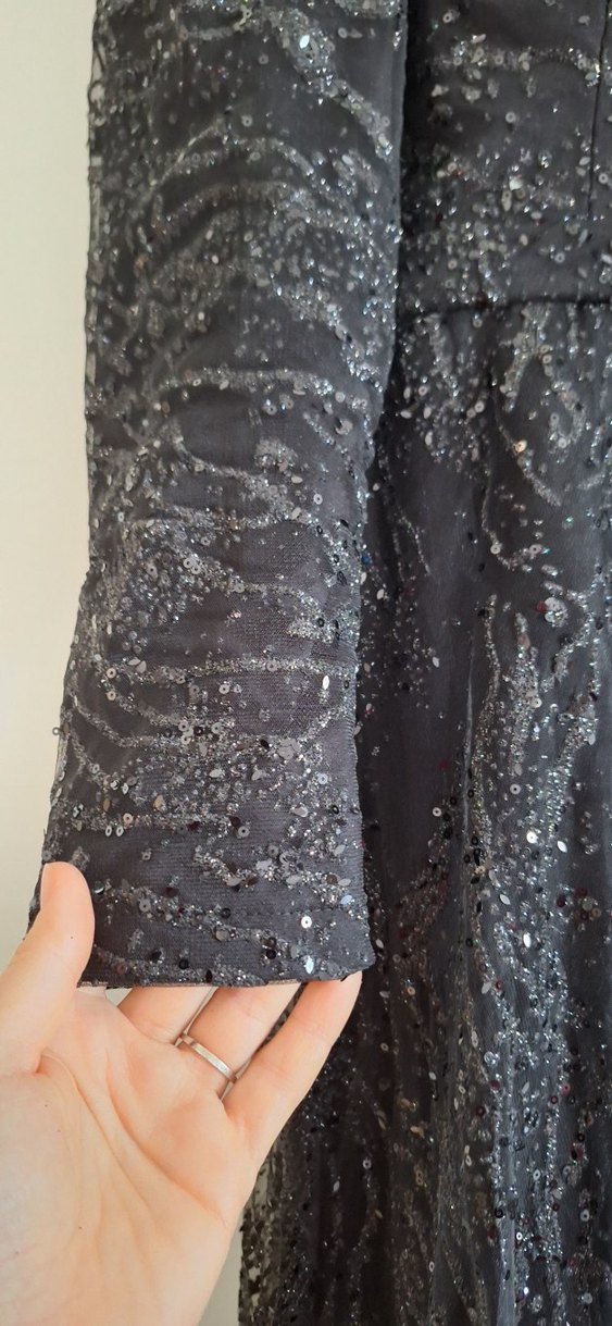 Siyah Uzun Abiye Elbise - Görsel 4