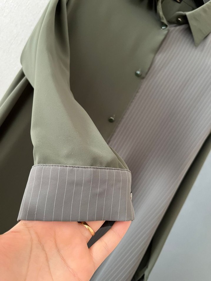 Düğmeli Uzun Kollu Kadın Tunik - Görsel 2