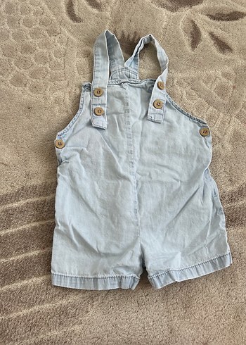 Çocuk Denim Askılı Şort