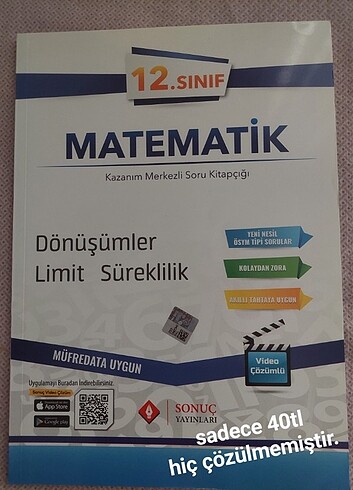 SONUÇ YAYINLARI Ayt Matematik - 12.Sınıf Matematik Fasikülü 