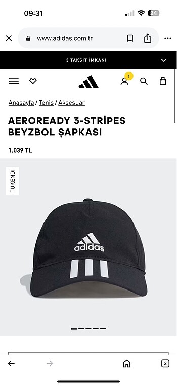 Orjinal adidas şapka